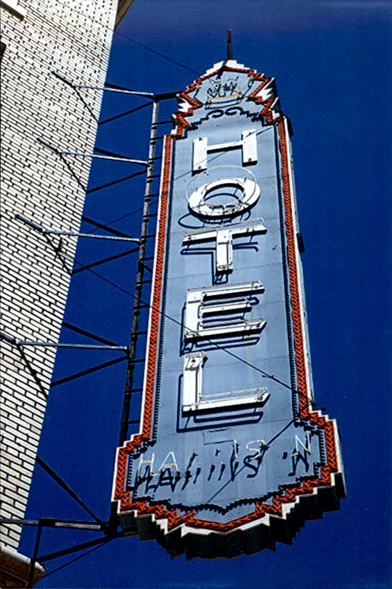 Before Hotel Harrison Vertical Sign 